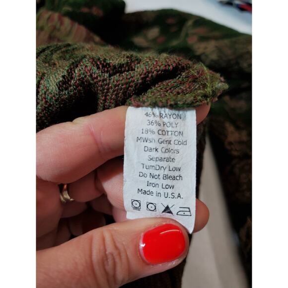 CMC Color Me Cotton Brocade Womens XL Jacket Jacquard Tapestry Floral Coat Art - Picture 6 of 9